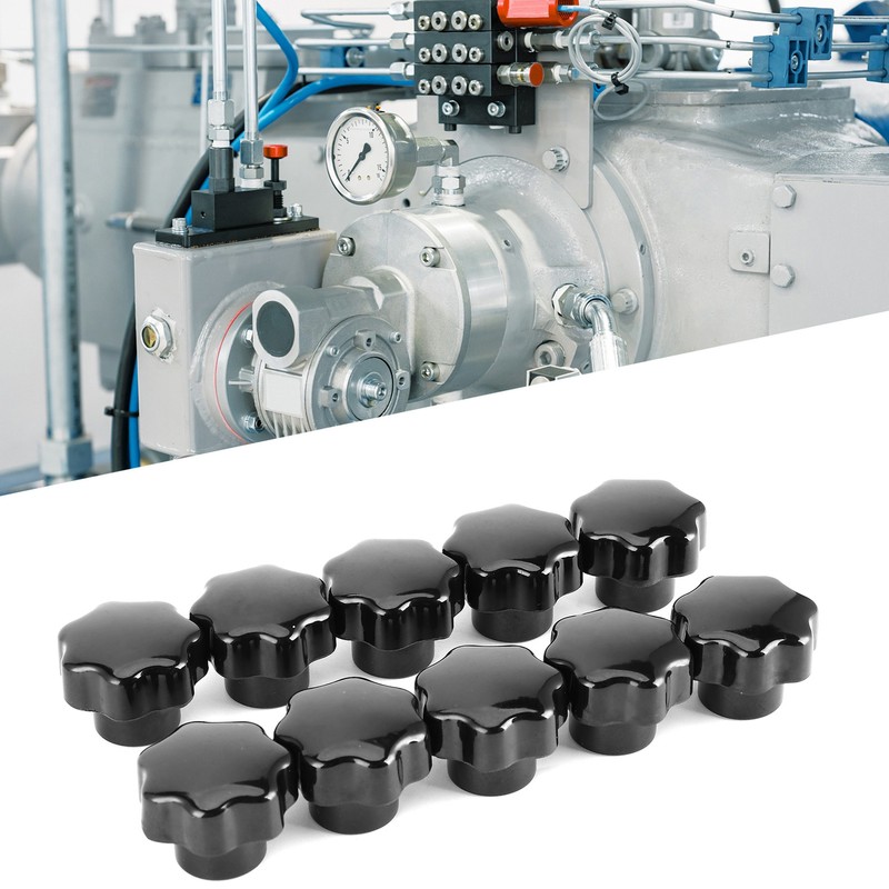 10Pcs Nuts Knob Grip Handle 7-Star 8mm Female Thread Brass