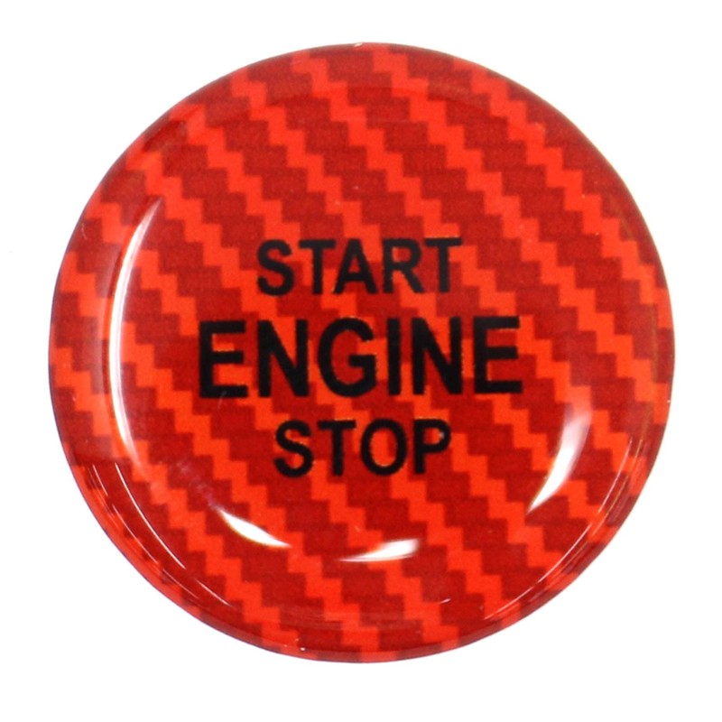 Gel Emblem Start Stop Button Cover Sticker Keyless GO Carbon