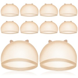 HD Wig Cap, IKOCO 8 Pcs Nude Wig Cap Ultra Thin Wig Cap for Lace Front Wig Nylon Stocking Caps for Wigs Sheer Wig Cap for Women