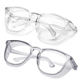 SQIMZAR 2 PCS Safety Glasses Goggles For Women Nurses Protective Eyewear,Anti Fog Safety Goggles
