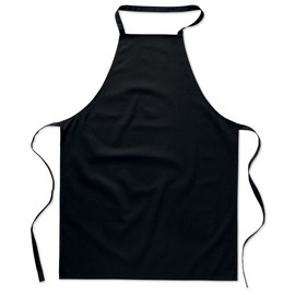 eBuyGB Pack of 1 Catering Cooking Plain Chef's Unisex Kitchen Apron, Cotton, Black