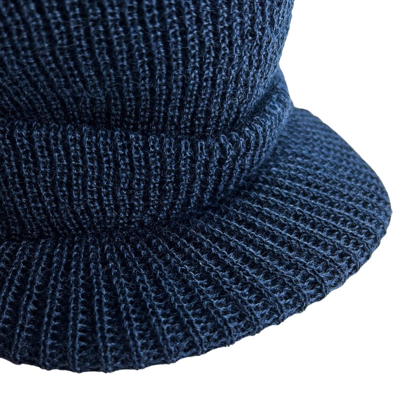Winter Beanie Cap with Visor, Genuine G.I. 100% Wool Fitted