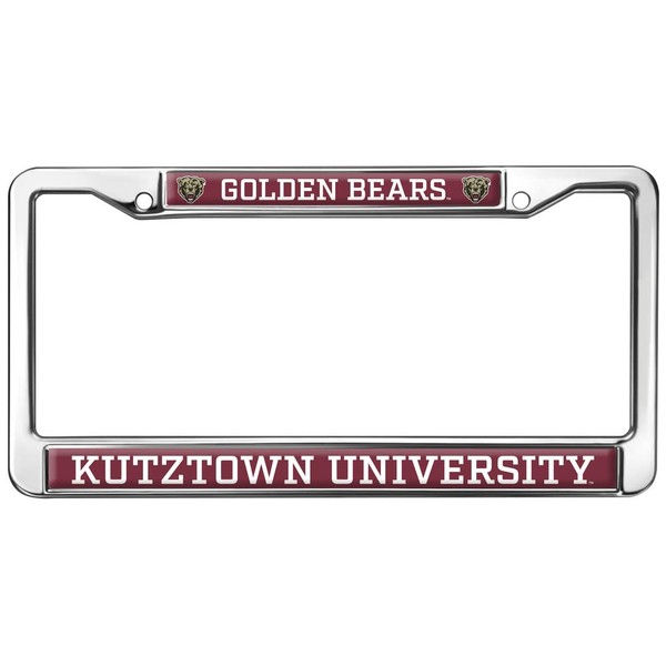Kutztown University Mascot Full Size Standard License Plate Metal Frame