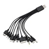 BWESOO Black 10 in 1 Universal USB Cable, Multiple Universal