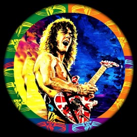 EDDIE VAN HALEN  GUITAR HERO SERIES SETTWIN BRACELETS ( BLACK AND BROWN )