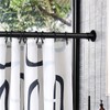 Black Shower Curtain Hooks, 24pcs Plastic Shower Curtain Rings, C
