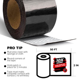 SEALWAY Black RV Roof Sealant Tape, 2" x 50' Waterproof Repair Seal Tape – Extra Thick, UV-Resistant, Weatherproof Patch for Permanent Leak Sealing on RVs, Trailers, and Mobile Homes