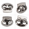 30pcs Metal Cord Lock End Toggle Double Hole Spring Stopper