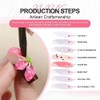Handmade Press on Nails Short Square - White French Tip