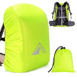 PINEPAN Backpack Rain Cover Waterproof Backpack Protector with Reflective Strips 100% Waterproof Ultralight Backpack Rain Cover Bag Protector for Hiking Cycling Camping Green 45L