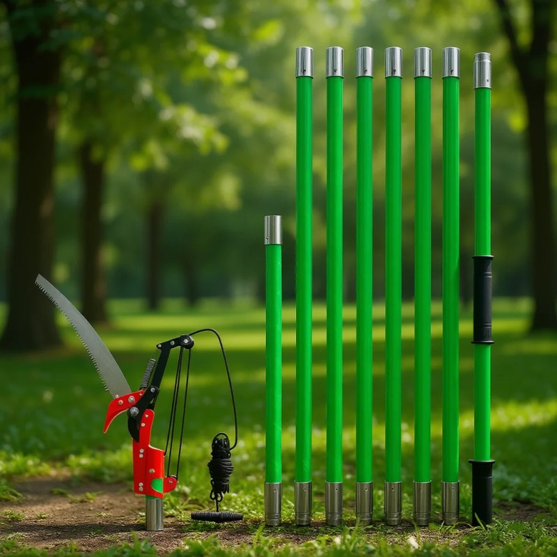 Manual Extendable Pole Saw 3.87-27 Ft High Carbon Steel Blade