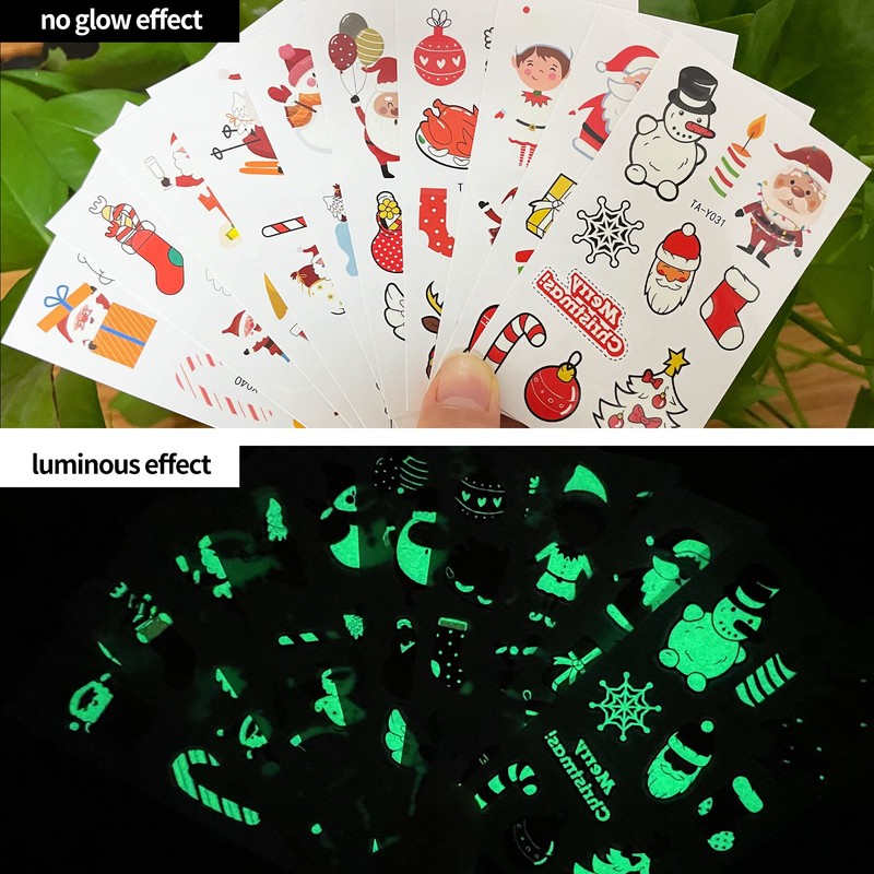 Glow Christmas tattoos