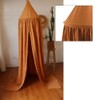 Brown Canopy Sheer Bedframe Mosquito Net Round Canopy House Decoration
