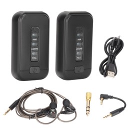 Wireless Ear Monitor System 2.4G Delayless Stereo Earbuds Monitoring Transmitter Receiver for Live Streaming Stage Band
