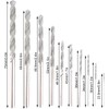 Diamond Twist Drill Bit Set, 10 Pieces, 0.8-4.0mm, High Speed