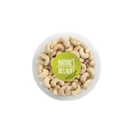 Nature's Delight Unsalted Cashews (Premium) Snack Tub, 150g