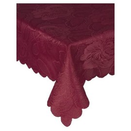 Emma Barclay Damask Rose - Jacquard Tablecloth in Wine - 60 x 84 (152 x 213 cm)