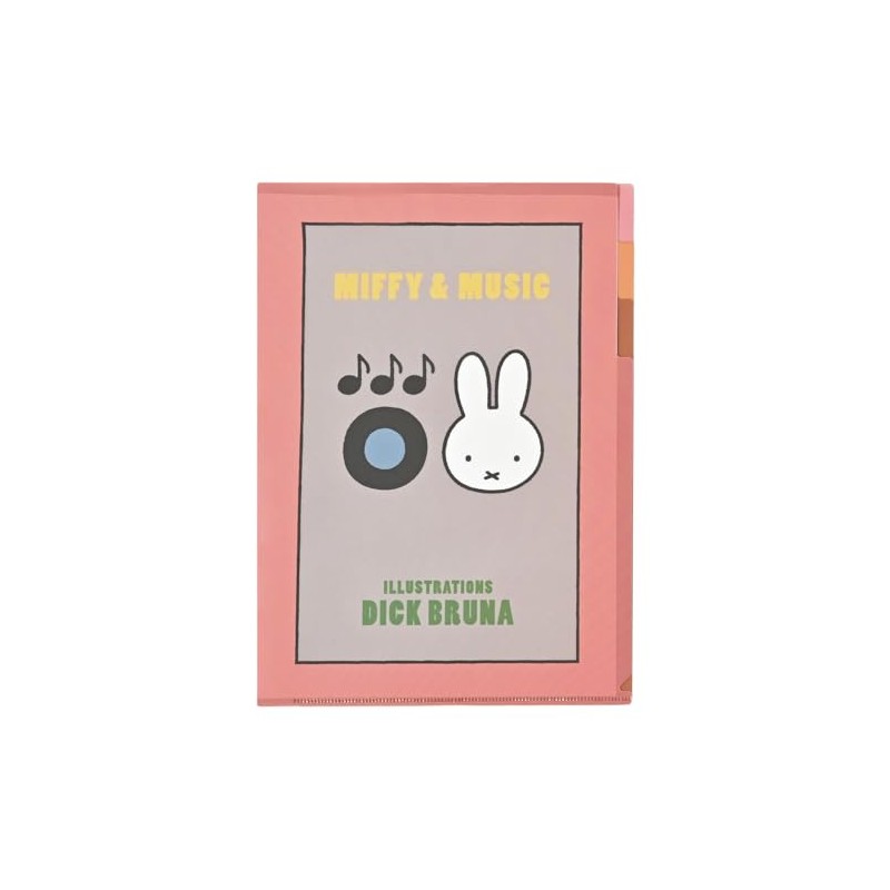 Kutsuwa MF923A Miffy Clear Holder, A4, 3 Pockets, Miffy &