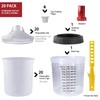 Disposable Paint Mixing Cups 20 Ounce (600ml) Kit with 50