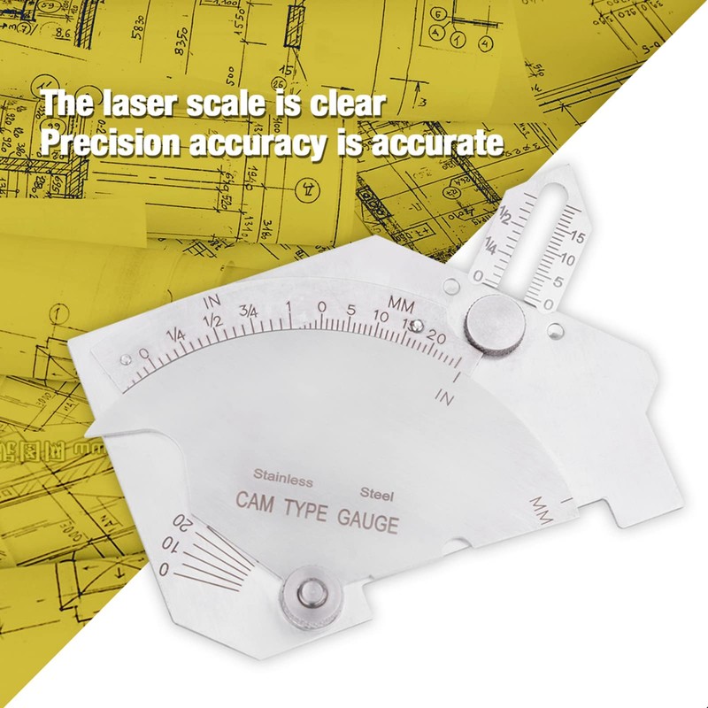 Welding Bridge Cam Gauge, Stainless Steel Measurement Tool for Welded