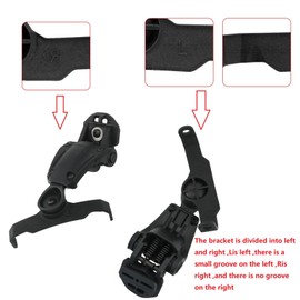 HEARFALCOM for MTEK Flux MLOK Rail Helmet is Rail Adapter Compatible with Walker's Earmuffs (Walkers Razor,Walkers Razor Digital) (BK)