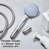 2 Pcs Shower Head Extension Arm Stainless Steel Shower Head