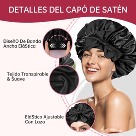 DOLISBIE Heatless Curls: 3 Piezas Ondas y Rizos Sin Calor con Gorro de Satin para Dormir y Bufanda de Seda Suave - Tubos Rizadores de Cabello Sin Calor, Sin Daños, Regalos para Mujeres