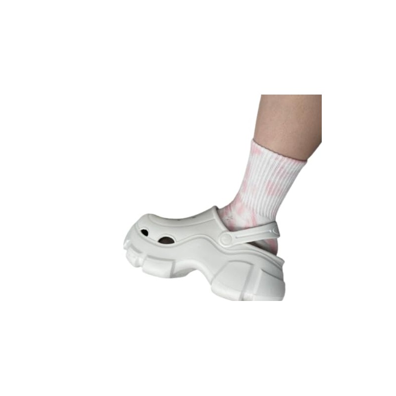 Wigo Socks, Solid, Line, Embroidered Design, Crew Length, Foot Cover,