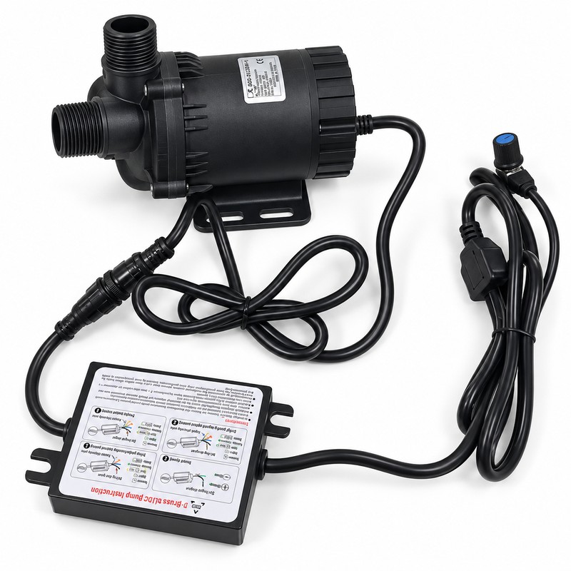 DC60G-24120A-1 24V Brushless Water Pump, 120W Adjustable 3800 LPH Flow,
