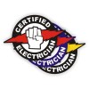 Unbranded/Generic 3 pack Certified Electrician Hardhat Stickers | Safety Helmet Decals Electrical