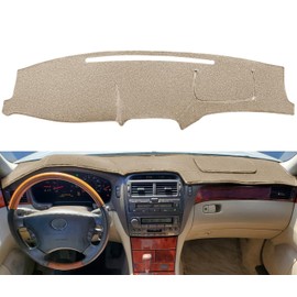 Dash Cover Mat Custom Fit for Lexus LS430 Dashboard Pad Carpet Protector F243 (Beige)