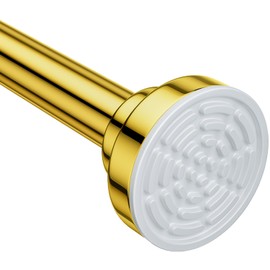 Ausemku Shower Curtain Rod Tension - 26-76 Inch Never Rust Non-Slip Spring Tension Curtain Rod No Drilling Stainless Steel Curtain Rod Use Bathroom Kitchen（Gold）