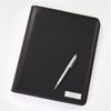 THINGS REMEMBERED Engraved Black Vegan Leather Padfolio and Pen Set