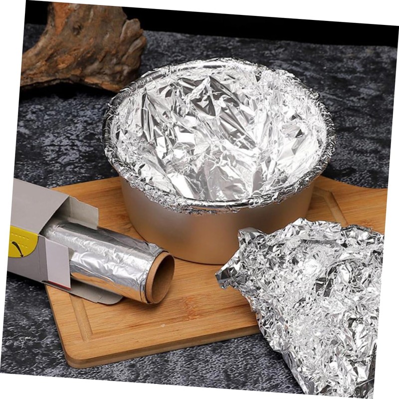 NOLITOY 4 Rolls High Temperature Aluminum Foil for Catering Restaurants