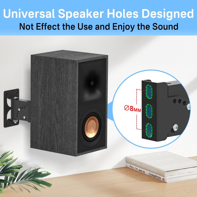 Chunxiao Upgrade Metal Speaker Wall Mount for Klipsch R-40M HDT-600