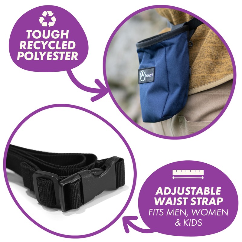 Psychi OG Chalk Bag with Storage Pocket and Waist Starp