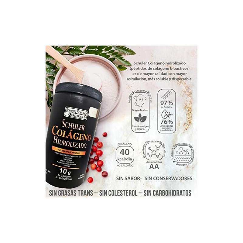 SCHULER Schuler Colágeno Hidrolizado Sabor Arándano De 500g Suplemento Para