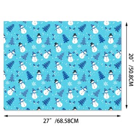 YVAINE ​​​​​​12 Sheets Winter Snowflake Wrapping Paper Blue White Winter Gift Wrapping Paper Snowflake Gift Wrap Paper for Winter Holiday Birthday Party Supplies, ​​​​20 x 27 Inches