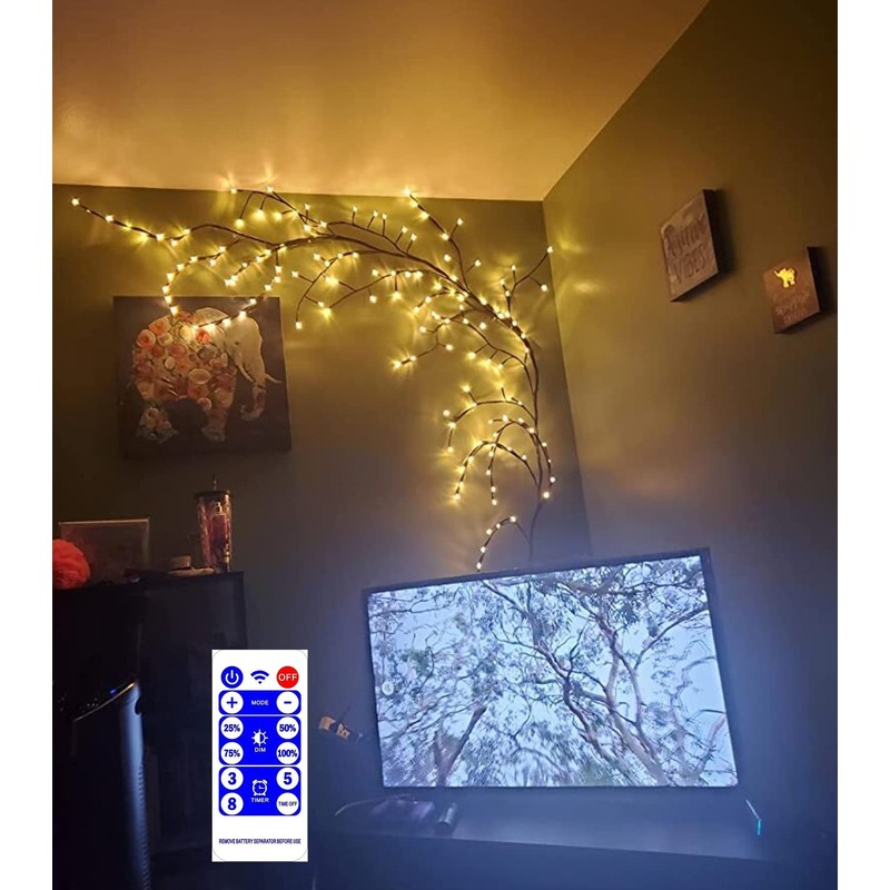 LKGOOD Vines for Home Decor with Remote Control On/Off Timmer