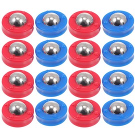 Happyyami Pack of 16 Roll Table Shuffleboard Pucks for Table Curling Games Shuffleboard Accessories Table Game Rolling Beads Mini Shuffleboard Roller Table Accessories Ball Plastic Wheel Set Child