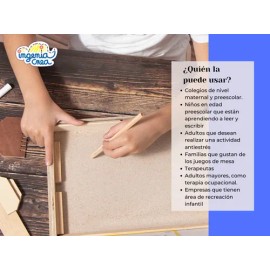 Bandeja Didáctica Montessori Ingeniacreapizarron Doble Cara                                                                                           