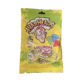 Warheads Lollipops I Blue Raspberry, Black Cherry, Green Apple, 10 per package. 2.64oz