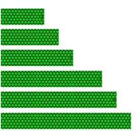 White Water Archery Fluorescent Neon Green Open Honeycomb Arrow Wraps Choose Length Width (5, 1)