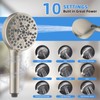 All Metal Shower Head, 8" High Pressure Rainfall/Handheld Shower Combo