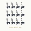 Dylrauoza Black Bow Shower Hooks Rust Proof, Shower Rings for