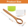 13-Inch Wooden Danish Dough Whisk, Traditional Dutch Whisk with Scraper