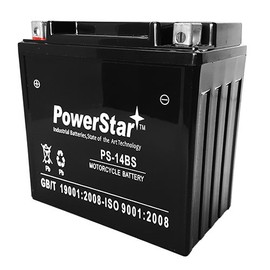 PowerStar 14-BS Battery for Kawasaki 750cc KVF750 Brute force (2005-2010)