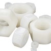 FEEIMOL Nylon Hex Nuts Hex Nut Plastic Nuts White M10