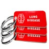 My Identity Doctor - 3 Pre-Engraved Lung Disease Plastic Medical