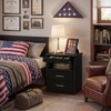 Black Nightstand with Gun Drawer for Bedroom - Modern 3